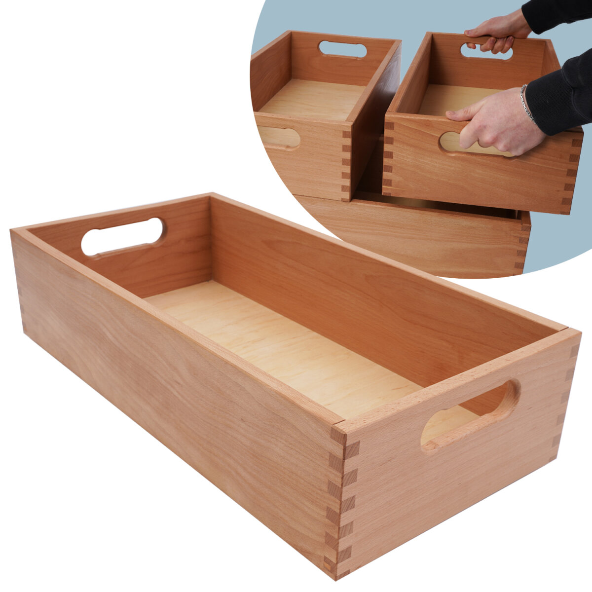 Holzkiste Buche stapelbar, 39,99 €