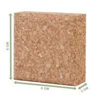 Korkspielstein aus Presskork 60  x 60 x 30 mm
